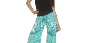 Ethnic Green Printed Plazzo Pant