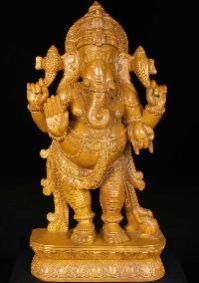 Wooden Ganesh Statue