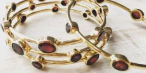 Brass Gemstone Bangle