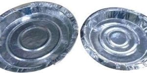 Round Silver Disposable Paper Plates