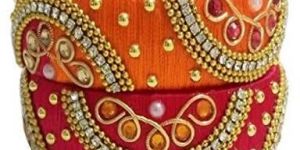 Red Silk Thread Bangle (2 Cm) Width