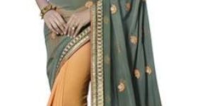 Shaily Grey Georgette Saree with Embroidery