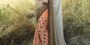 Stunning Multi Designer Georgette & Jacquard Saree