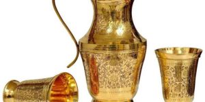 Brass Jug & Glass Set