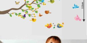 Decor Kafe Branch Butterflies Wall Sticker