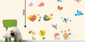 Decor Kafe Butterflies Birds Wall Sticker