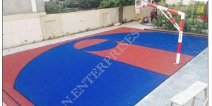 Basketball Pole with Acrylic Court