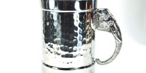 Elephant Hold Hammered Beer Mug