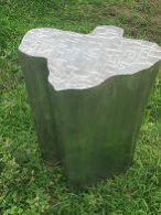 Silver Aluminium Side Table