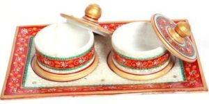 Marble Serving Tray with Lid