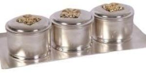 Silver Container with Tray