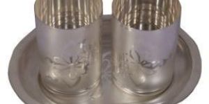 Slver Glass Set with Tray