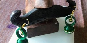 Quilling Green Earrings