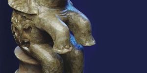 Soap Stone Sitting Elephant - 1954