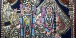 North Radha Krishna Tanjore Painting