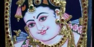 Tanjore Painting Face Krishna