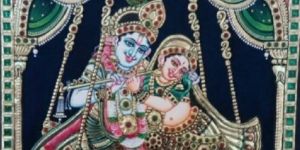 Tanjore Painting Unjal Ratha Krishna