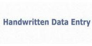 Handwritten Data Entry Services