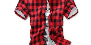 Mens Half Sleeves Check Shirts