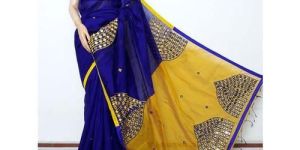 Silk Cotton Kachhi Mirror Sarees