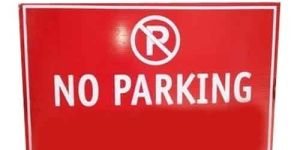 No Parking Sign Board