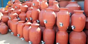 Clay Water Pot with Tap