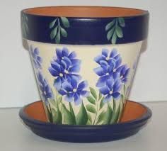 Clay Printed Flower Pots