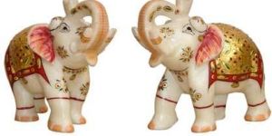 Marble Elephant Statue
