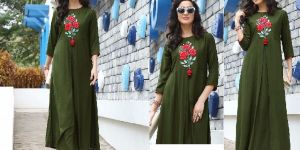 Bollywood Rayon Handwork Kurtis