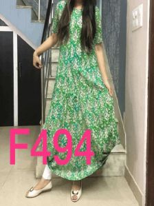 PRINTED LONG KURTI WITH SMART LOOK