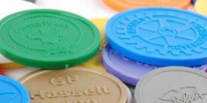 35mm Embossed Round Plastic Tokens