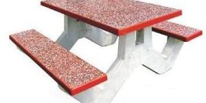 Rectangular Table with 2 Benches