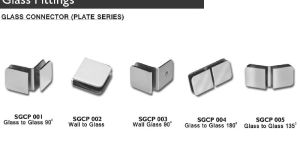 Plate Series Glass Fittings