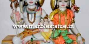 Marble Shiva Parivar Statue