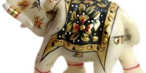 Marble Elephant Statue