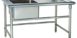 Table with Single Sink Unit