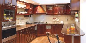 Solid Wood Modular Kitchen