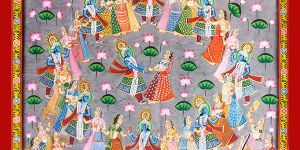 Pichwai depicting Maha-Raas