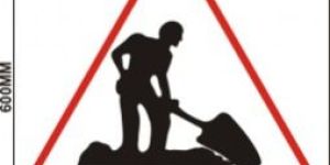 Men at Work Sign Board