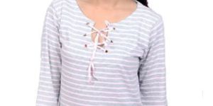 Girls Ribbon Neck Tops