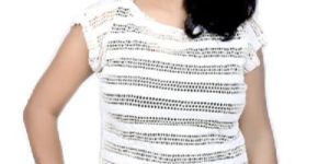 Girls Round Neck Full Net T-Shirts