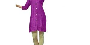Purple Pintuck Kurti