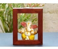 Wooden Mobile Stand with Light Color Rajasthani Painting