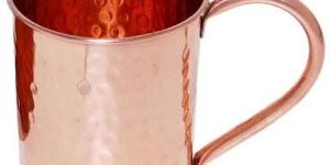 Straight Hammered Copper Mug