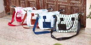 Leather-Free Canvas handblock printed bags