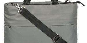Kingsons Polyester 15 Liters Grey Laptop Briefcase