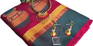 Red Matka Jacquard Sarees