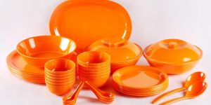 Orange Melamine Dinner Set