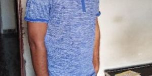 White and Blue Mixed Polyester Flackit Round Neck Half Sleeve T-Shirt