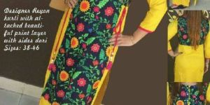 Selfie Designer Cotton and Rayon Kurtis